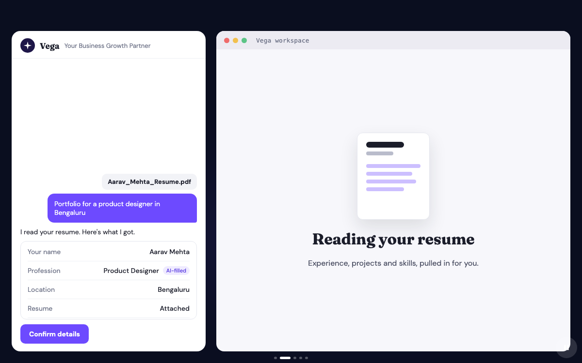Your resume becomes a portfolio site