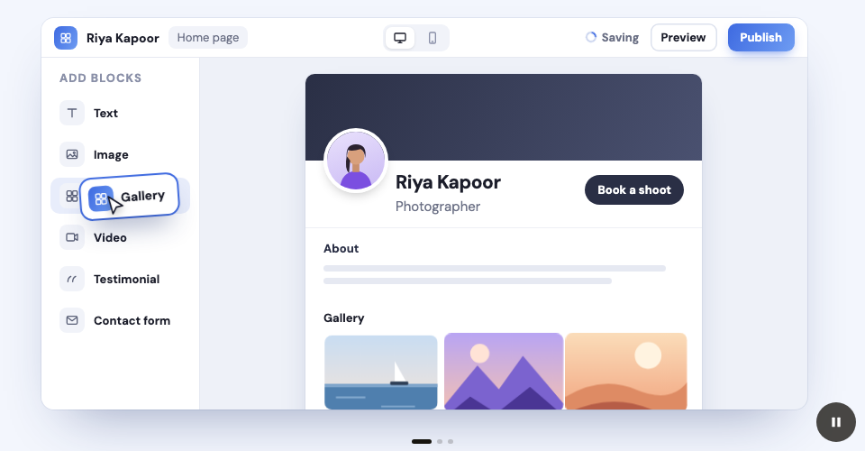 Recolouring and rearranging a portfolio