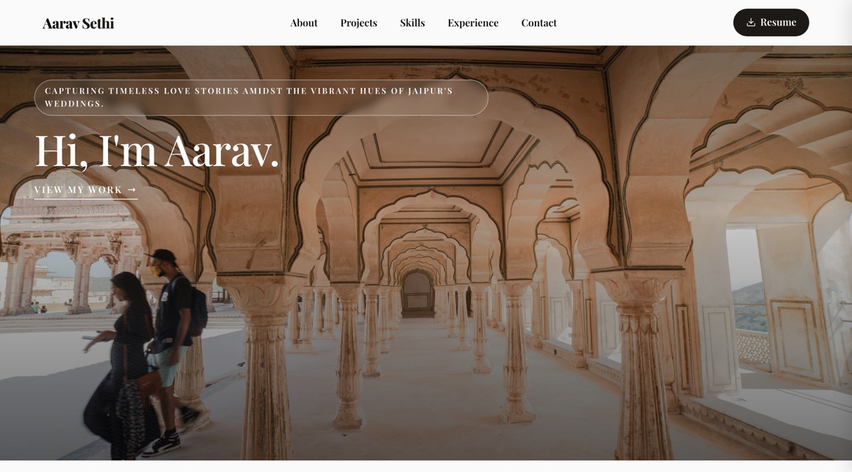 Aarav Sethi website