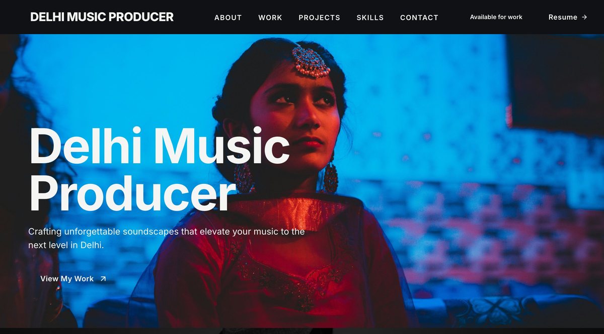Delhi Music Producer website