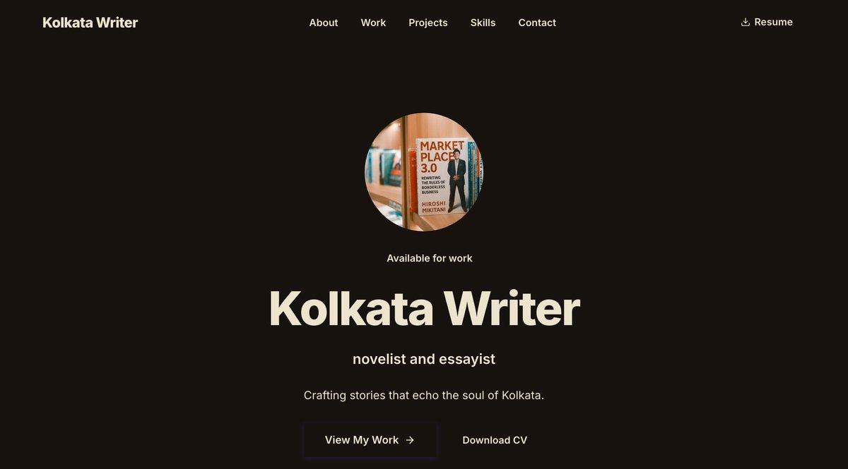 Kolkata Writer website