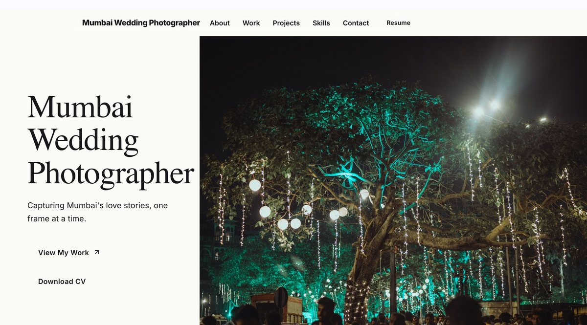 Mumbai Wedding Photographer website
