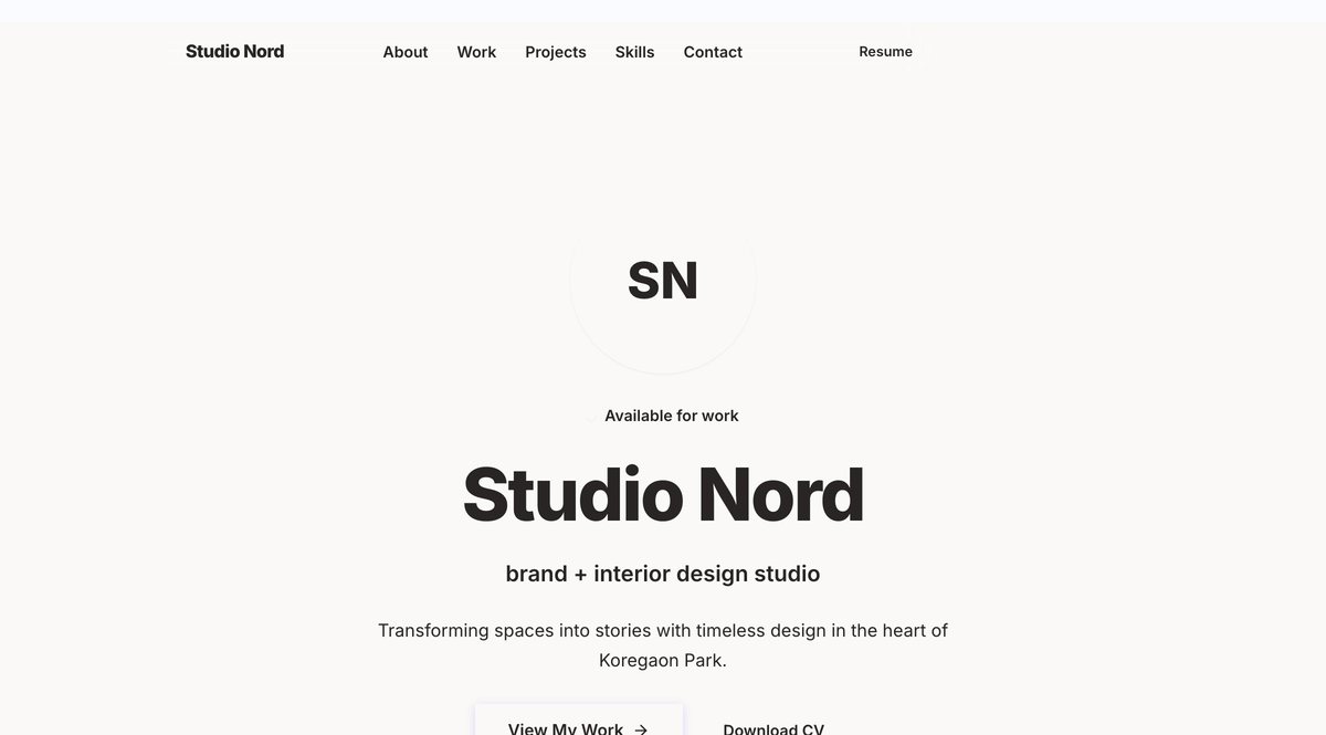 Studio Nord website